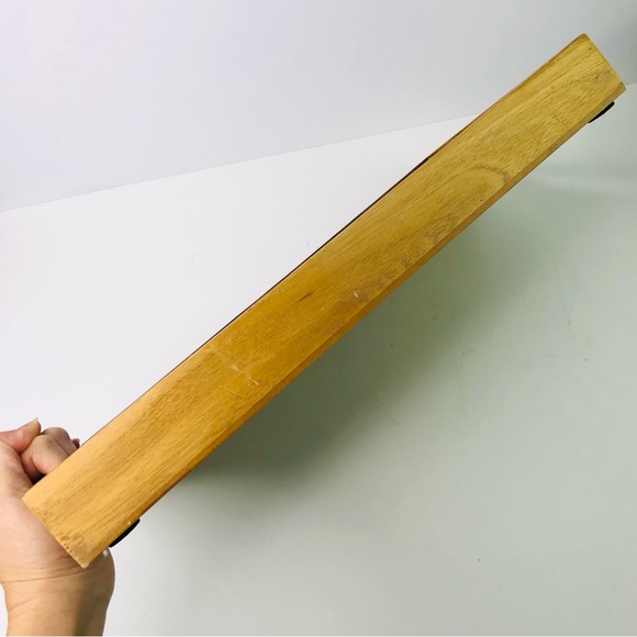 Gibson Elite Rectangle Serving Tray Dark Blue Enameled Handles Decor Display - Picture 5 of 6